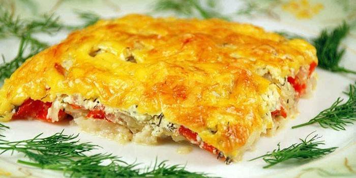 Filé de peixe assado