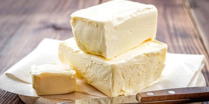 Pedazos de margarina