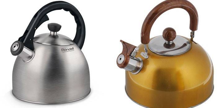 Dwa czajniki ze stali nierdzewnej Rondell Perfect RDS-494 i Mayer & Boch