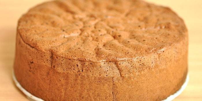 Bolo de esponja sem ovos