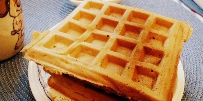 Waffles vienenses cozidos