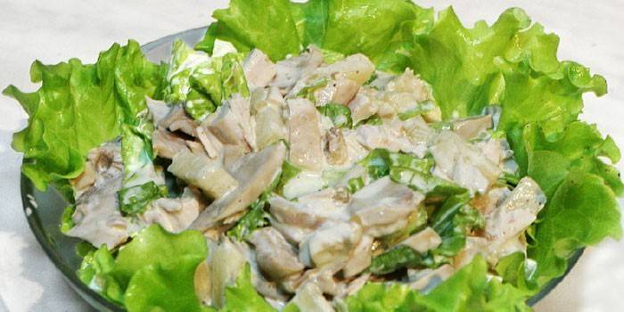 Salada de Frango com Cogumelos
