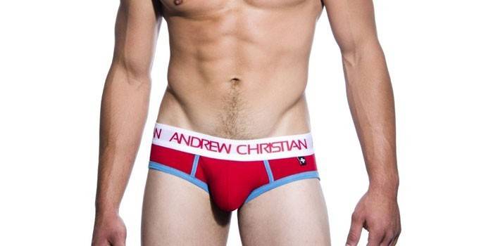 Homem de cueca Andrew Christian Infiniti Borgonha