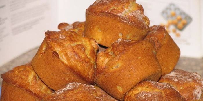 Muffins de masa de kéfir horneados