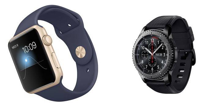 Apple Watch Sport 42mm com Sport Band e Samsung Gear S3 Frontier