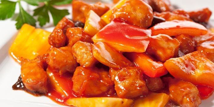 Verduras al vapor con carne