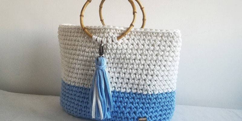 Bolso de playa de ganchillo