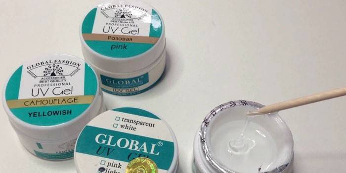 Rad gélov pre rozšírenie nechtov Global
