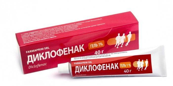 Diclofenaco gel en un tubo