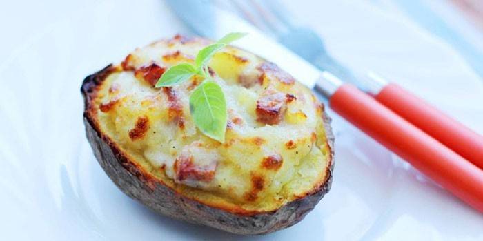 Presunto e Queijo Assado Metade da Batata