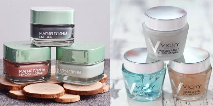 Máscaras minerales Loreal y Vichy