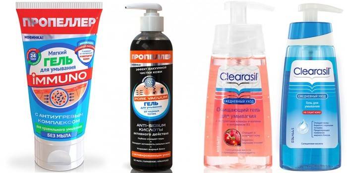 Geles Hélice y Clearasil