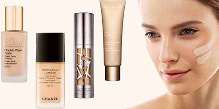 Fundação de Este Lauder, Chanel, Lancome, Clarins