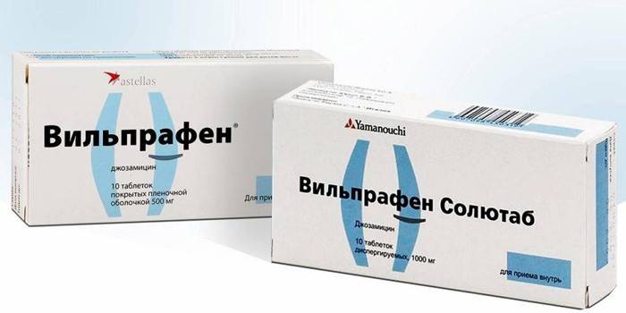 Antibiótico Vilprafen y Vilprafen Solutab