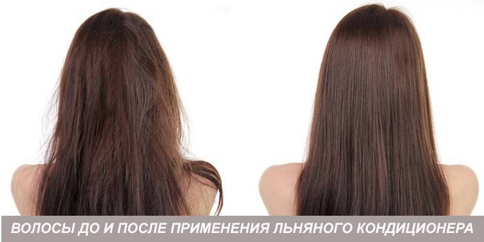 Cabelo antes e depois de aplicar o condicionador