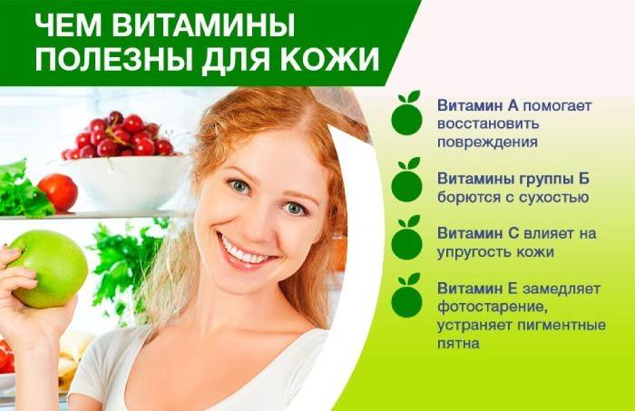 Los beneficios de las vitaminas para la piel.