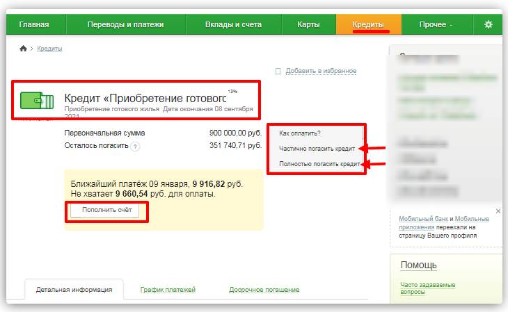 Wcześniejsza spłata pożyczki za pośrednictwem Sberbank online