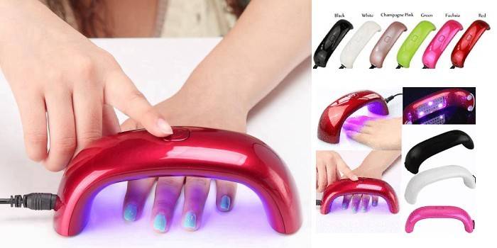 Mini Lâmpada LED para Unhas no Jardim 9W