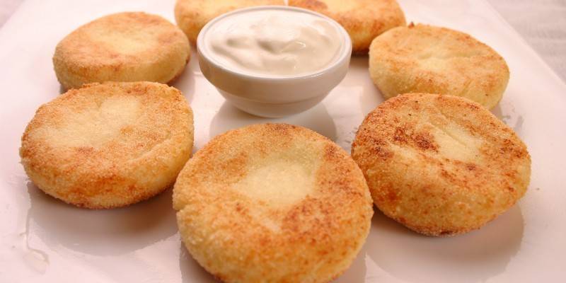 Tartas de queso con crema agria