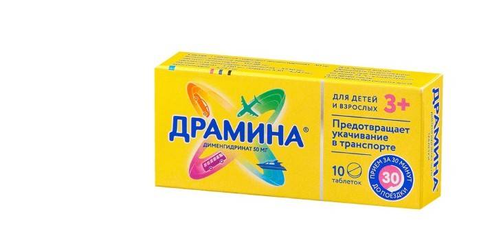 Dramina z pohybovej choroby