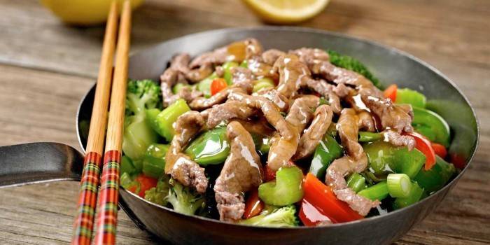 Ternera con verduras
