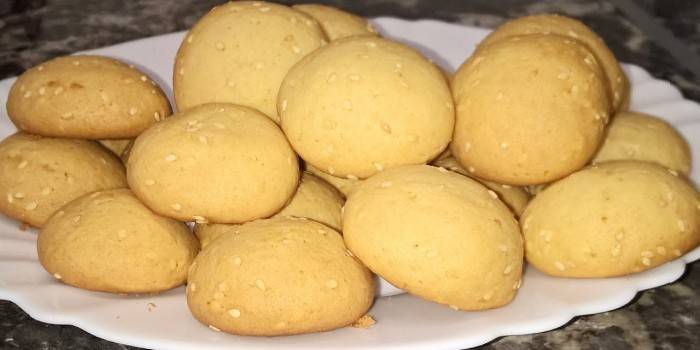Biscoitos com sementes de gergelim