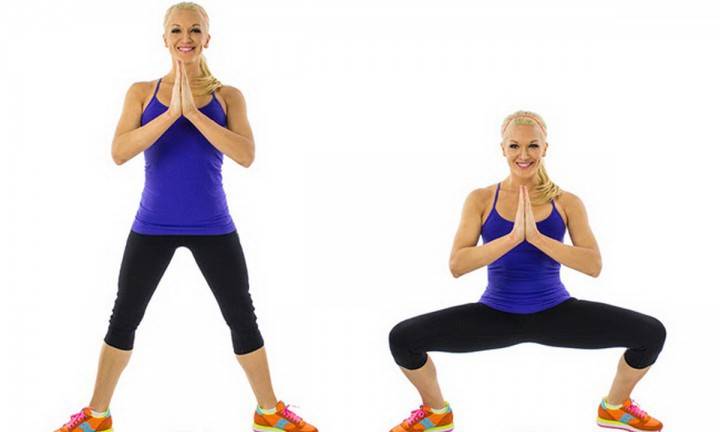 Menina, executa, squats