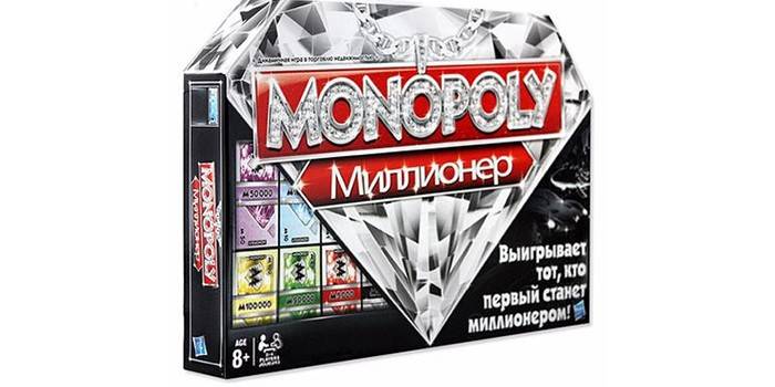 Stolná hra Milionár monopolu v krabici