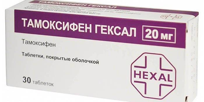 Pakowanie tabletek Tamoxifen Hexal