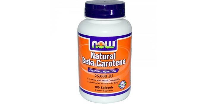 Embalagem de beta-caroteno