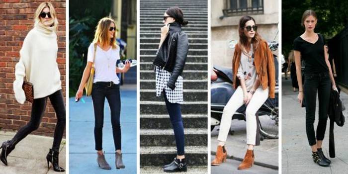 Dievčatá z rôznych modelov Skinny jeans