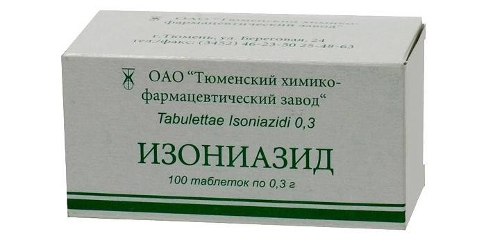 Embalagem de comprimidos de isoniazida