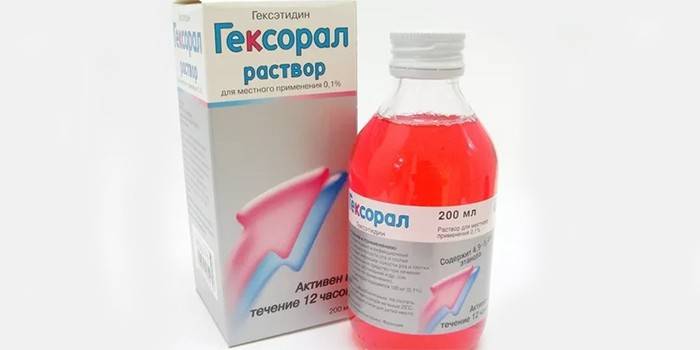 Solución hexoral en envases