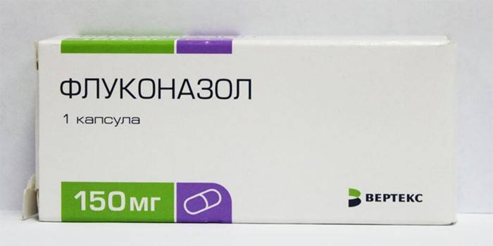Flukanazol w kapsułce w opakowaniu