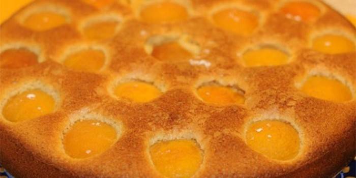 Pastel clásico de albaricoque