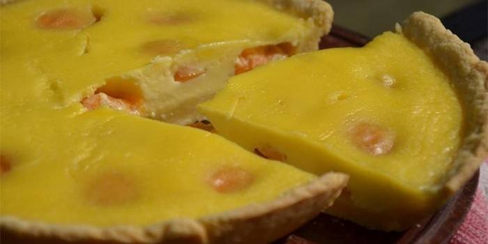 Pastel de gelatina de albaricoque