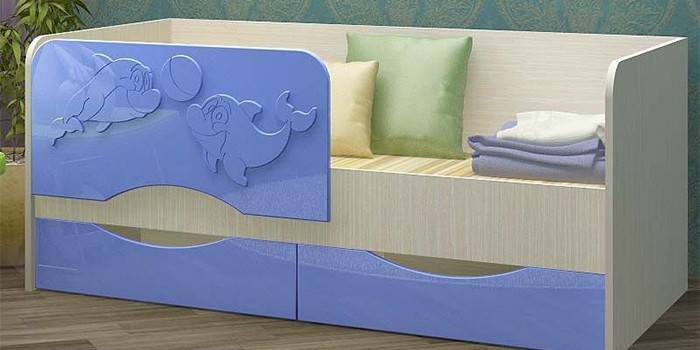 Cama com um lado e gavetas Dolphin-2 Babylon