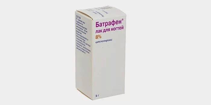 Batrafen barniz antimicótico en paquete
