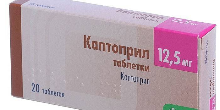 Captopril tablety v balení