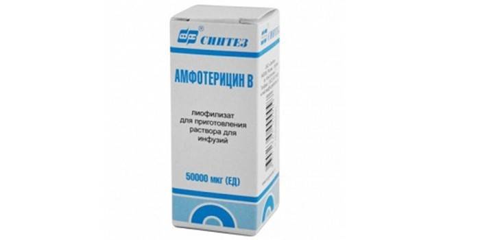 Anfotericina B en el paquete