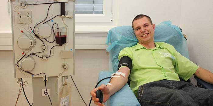 Hemosorpcja u mężczyzny