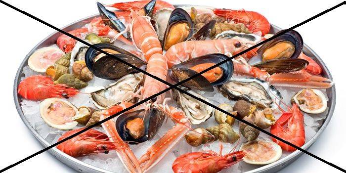 Plato de mariscos cruzados
