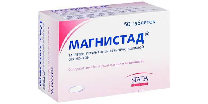 Magnistad tabletas en paquete