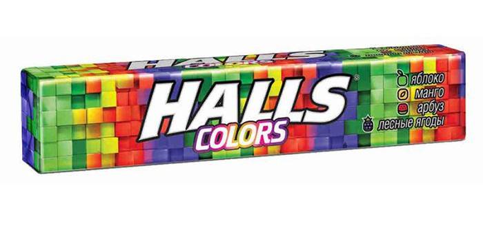 Berry kašeľ lízanky Hall Colors