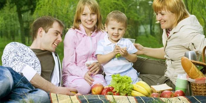 Família, descansar, natureza