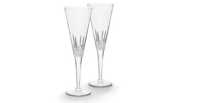 Copas de champán de la boda tulipán Wedgwood Vera Wang Duchesse