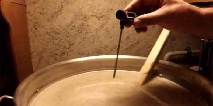 Medición de temperatura de puré