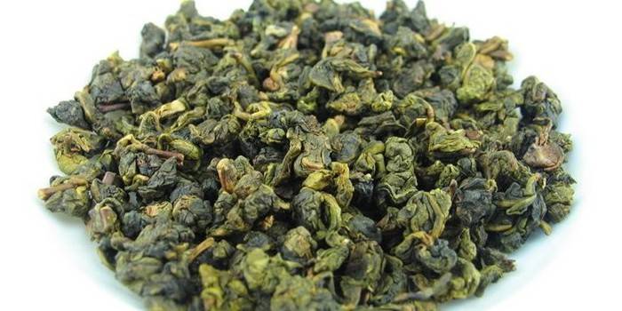 Folhas secas de chá Oolong