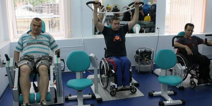 Pacientes em classes de reabilitação