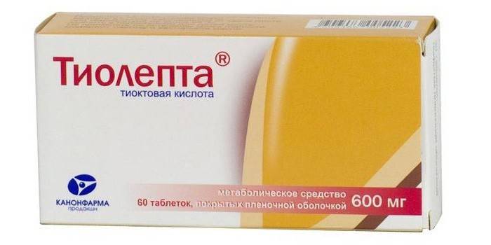 Medicamento Tyolept na embalagem
